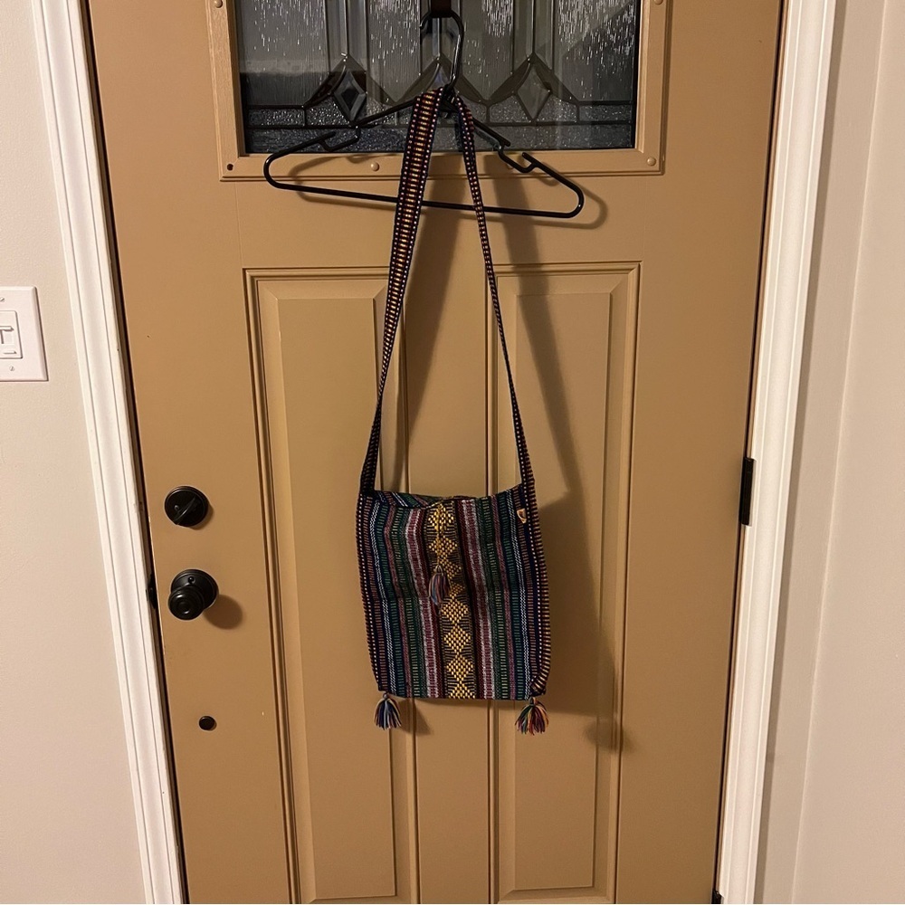 Multicolor Woven Shoulder Bag